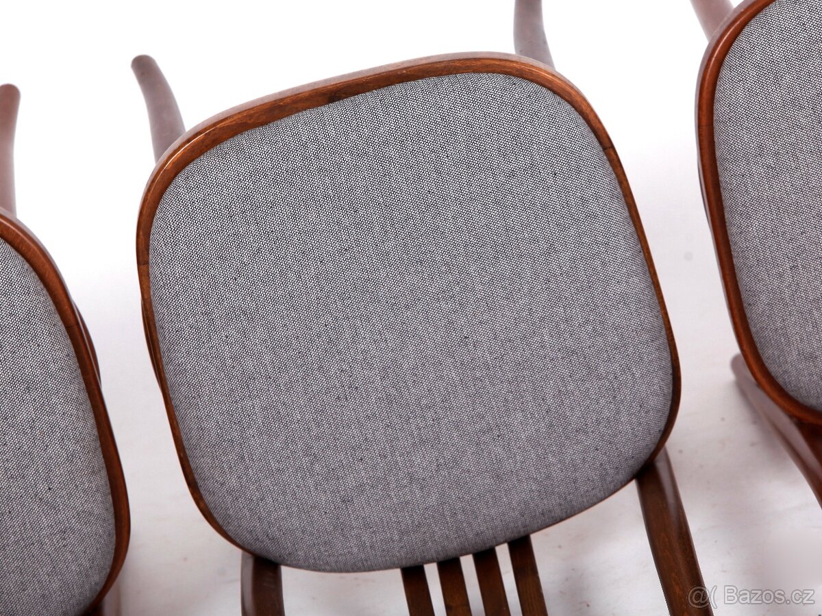 4x jídelní židle TON s vysokým opěradlem, TOP stav. - 9