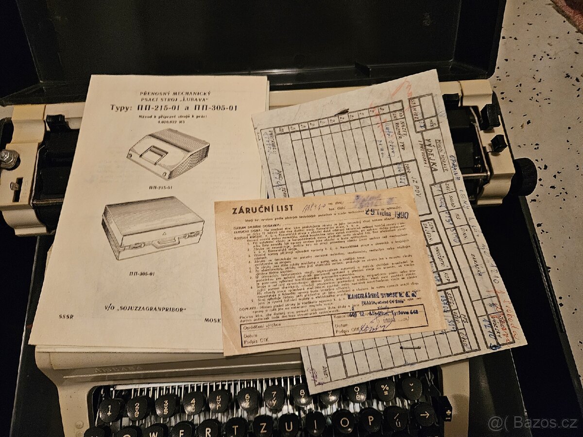 Psací stroj Rheinmetall + Ľubava - 9