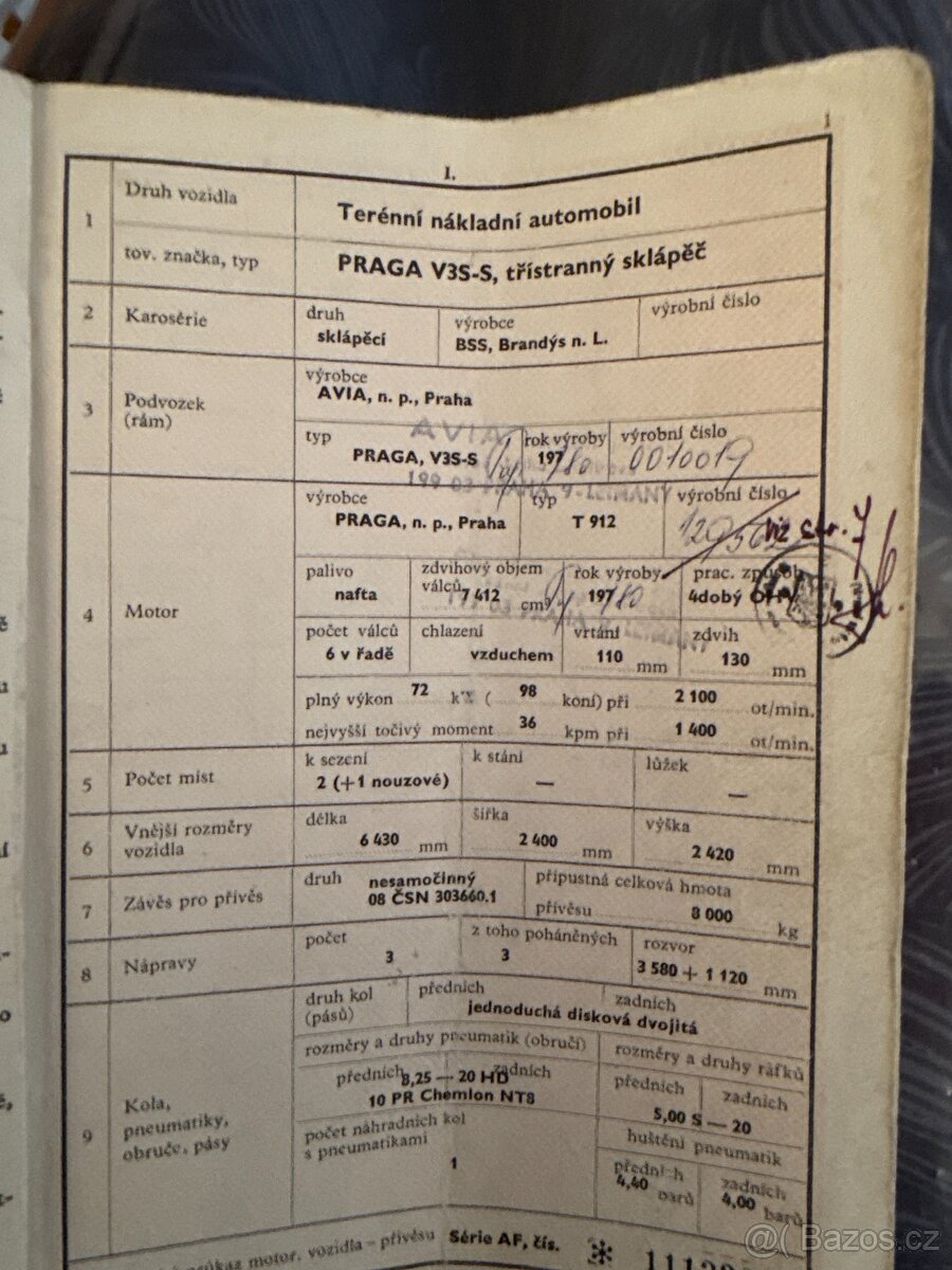 PRAGA V3S - třístranný sklápěč - 9