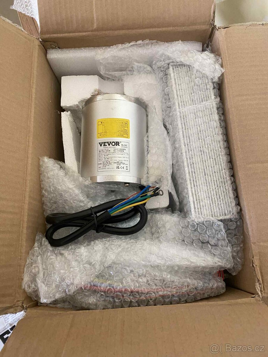 Sada elektromotoru 3000W/72V, řídící jednotka, plynová páčka - 9