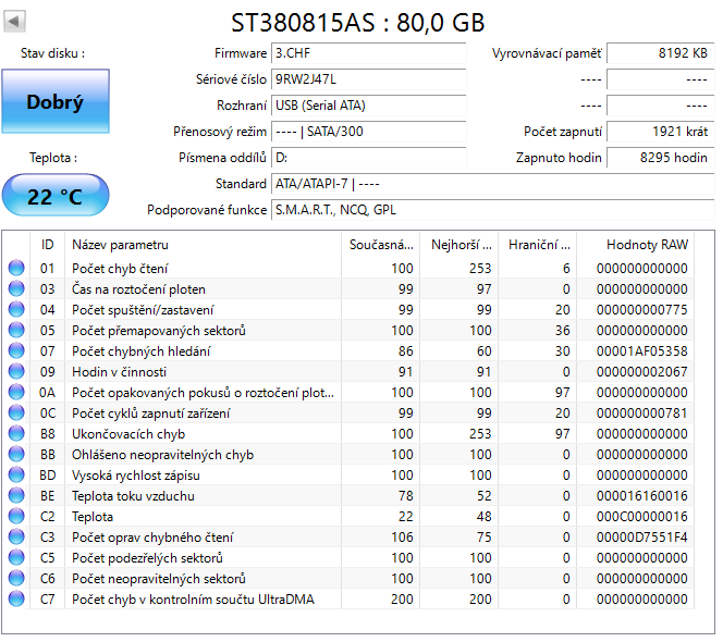 SATA 3,5" disky, odzkoušené, uvedená cena je za vše - 9