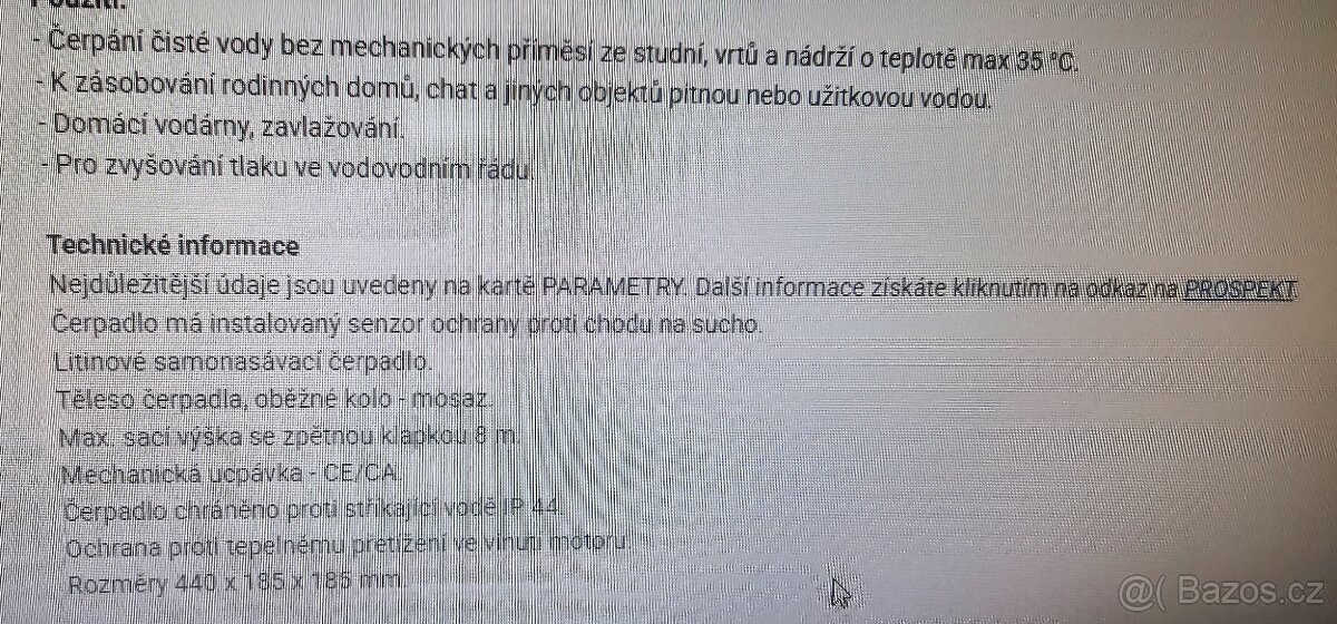 Samonasávací čerpadlo JET 100A Y verze Long - 9