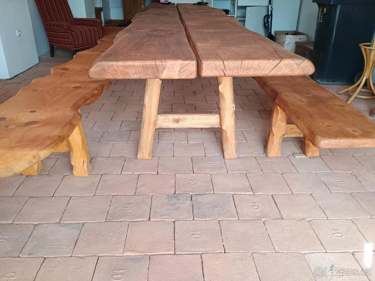 Stůl a lavice z masivu - 9