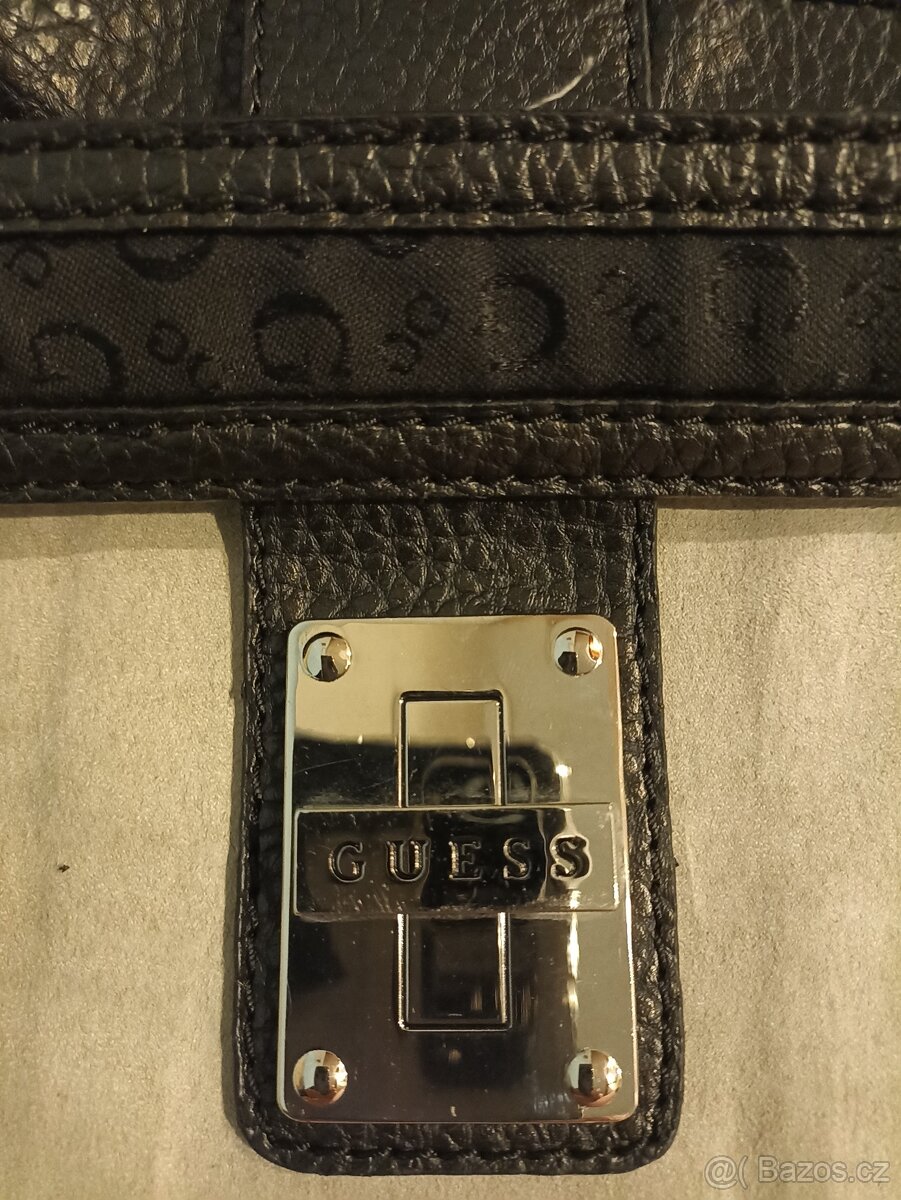 Kabelka GUESS - látková s logem - 9
