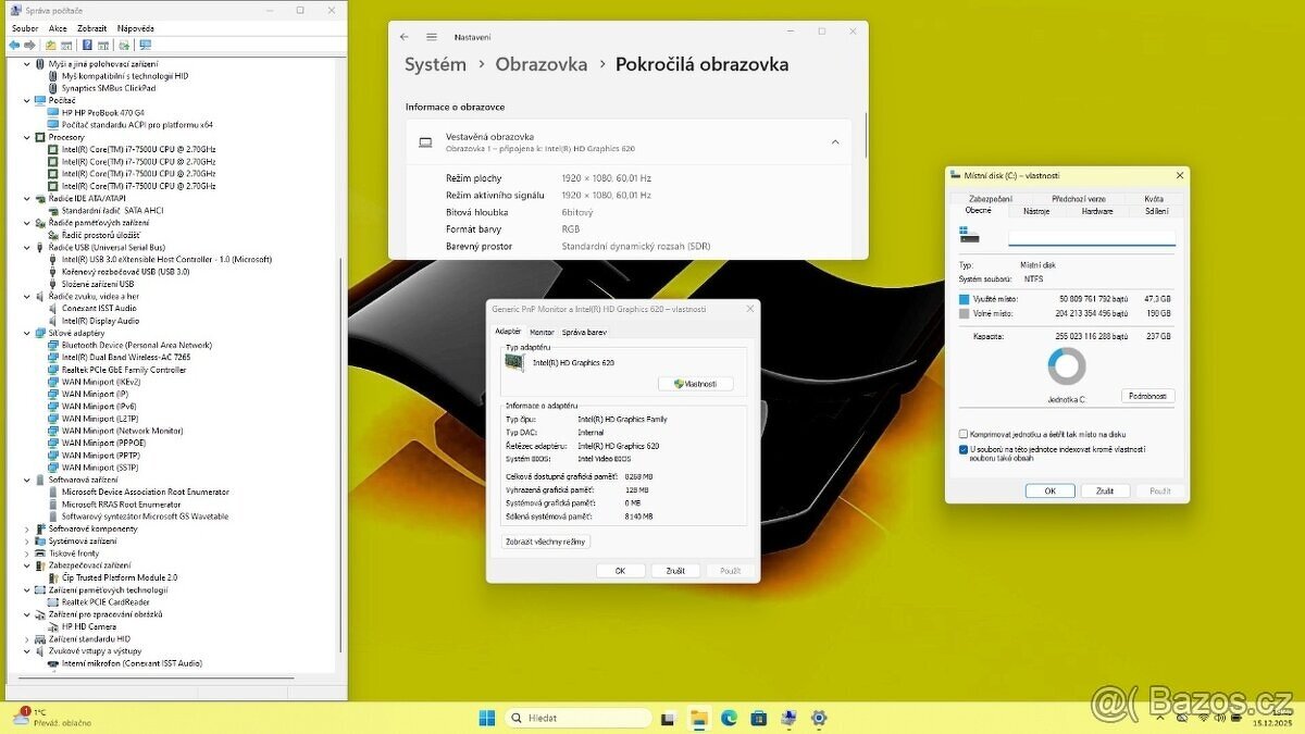 HP 470 G4 /i7-7500/16GB/SSD256GB/NVIDIA/17" FULLHD/WIN11 - 9