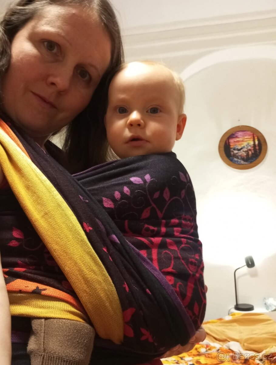 Šátek na nošení dětí Natibaby Magical Forest Night Glo vel 6 - 9