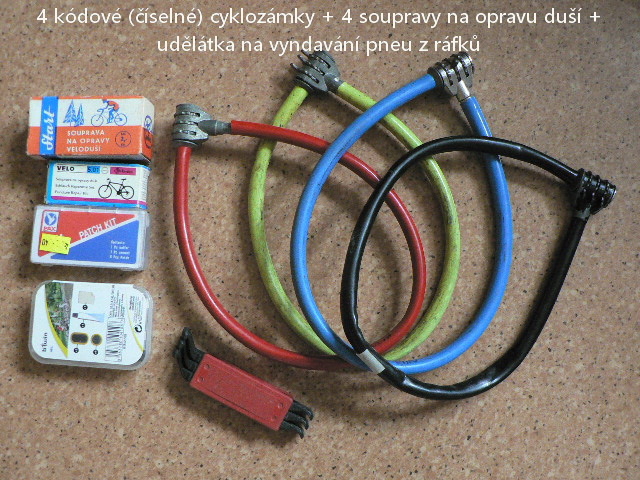 Minirádia, přílby, cykloZámky, vy.nůž, lyž. hůlky, vařič aj. - 9