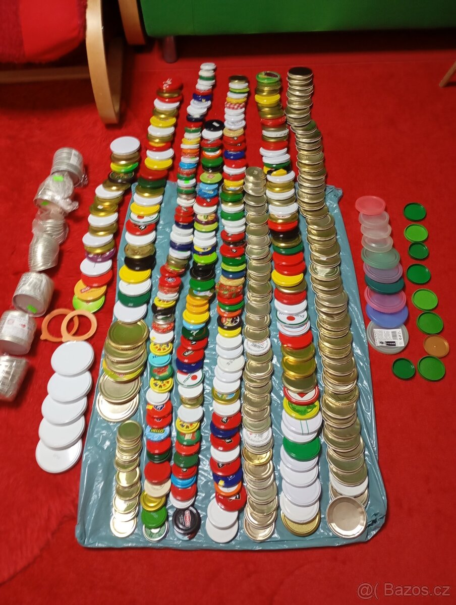 vintage horkovzdušná trouba+ recepty,víčka 480kusů,otvírače - 9