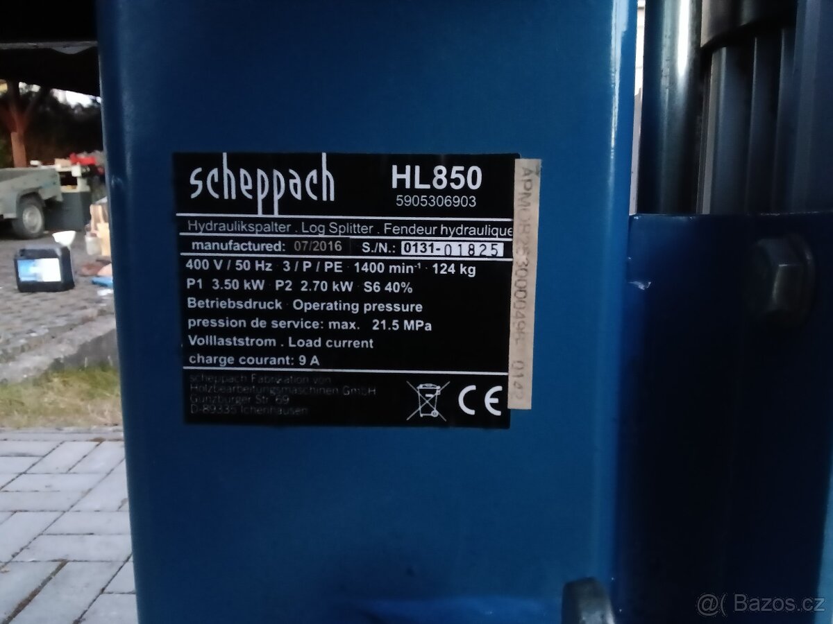 Štípačka na dřevo Scheppach HL 850 - 9