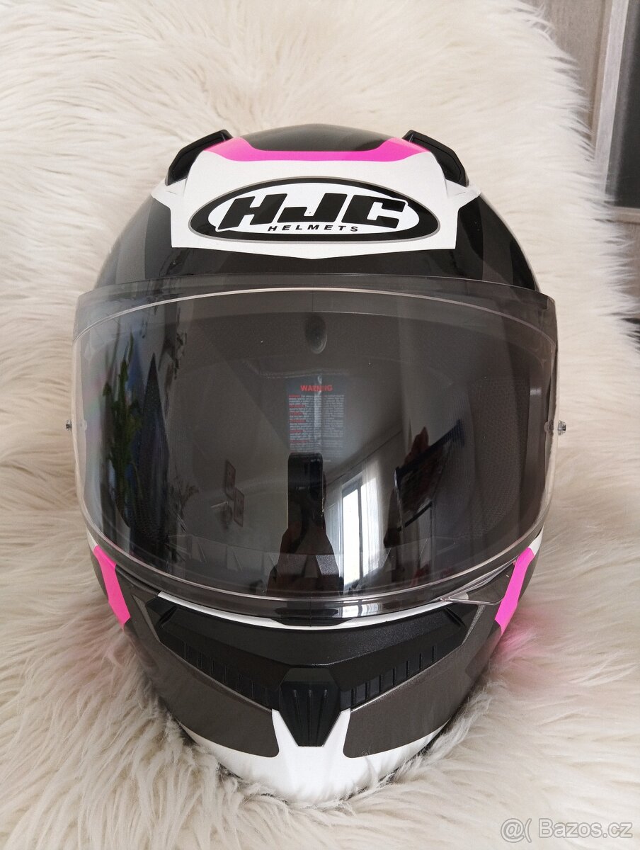 Integrální přilba na motorku HJC C10 Tins MC8 černo-šedo-růž - 9