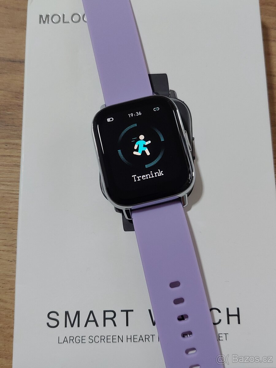 Chytré hodinky Molocy P32D – 1,69" HD, IP68 v CZ - fialové - 9