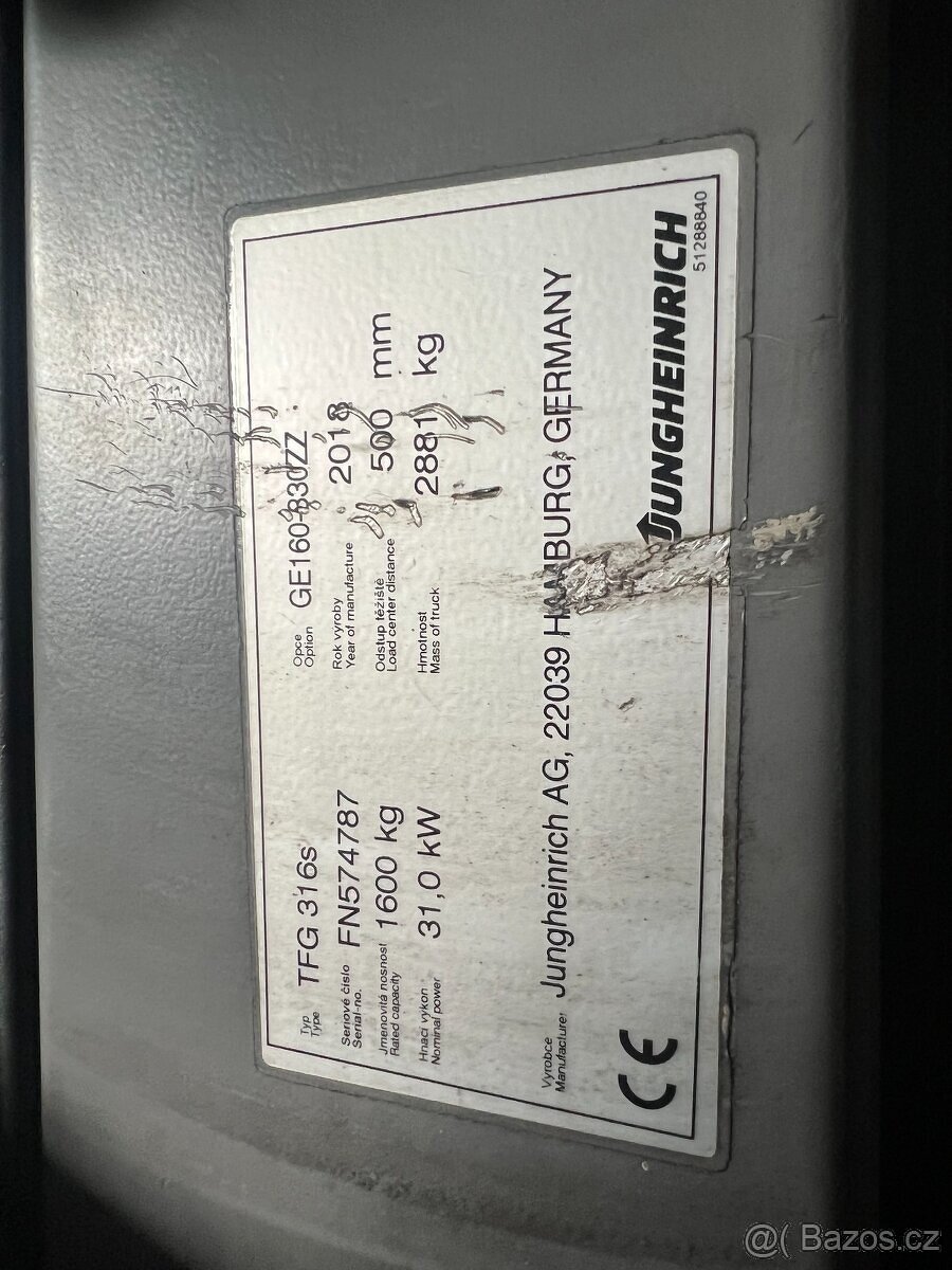 Jungheinrich TFG 316s vysokozdvižný vozík LPG 1,6t Topení - 9