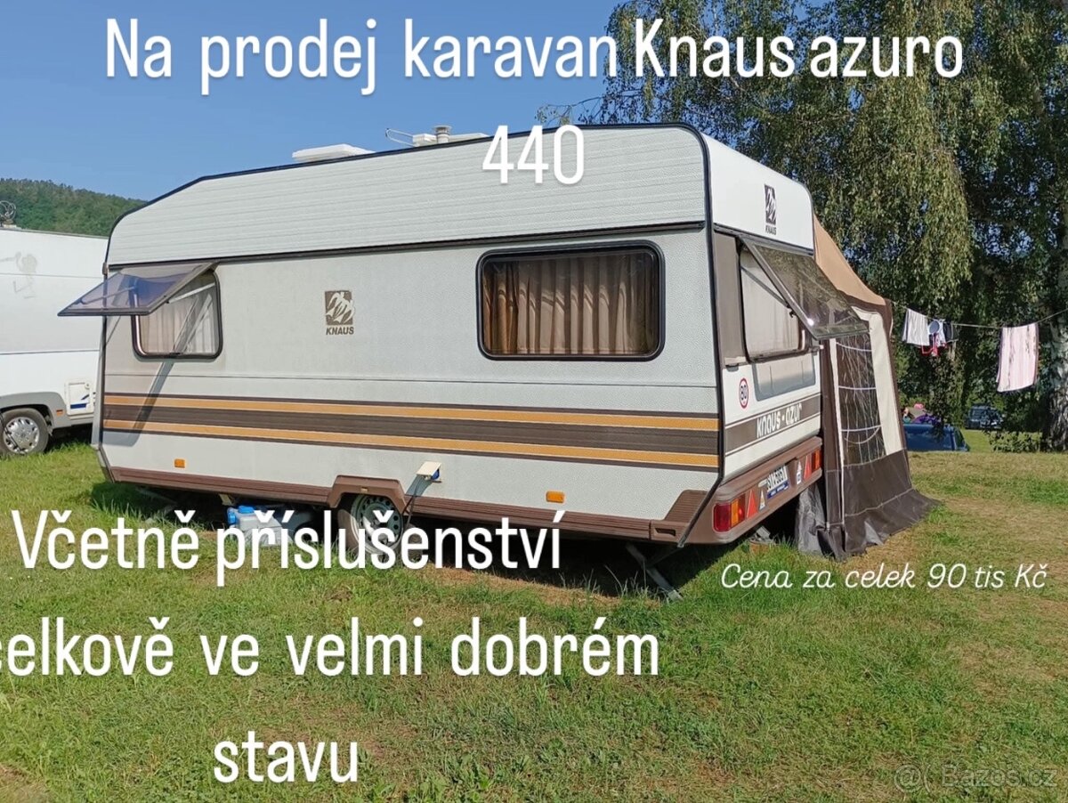 Karavan s příslušenstvím a koupelnou azuro knaus - 9