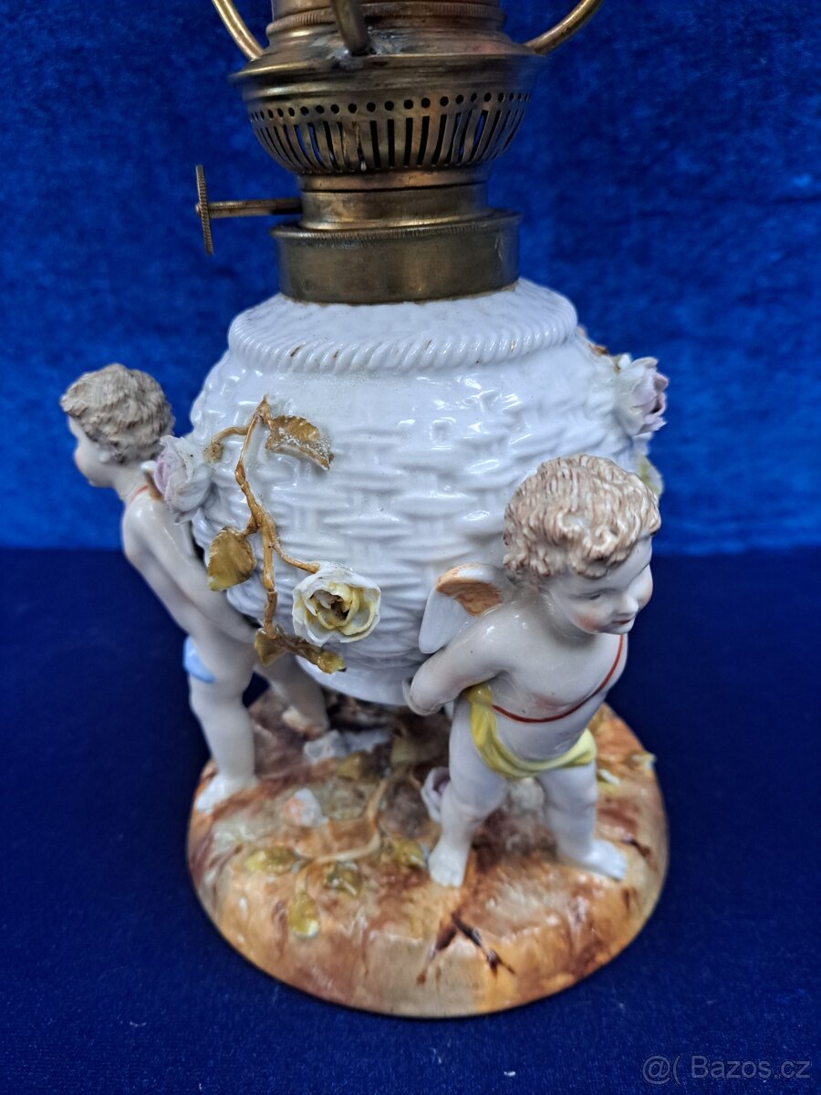 Petrolejová lampa značená andělé - 9