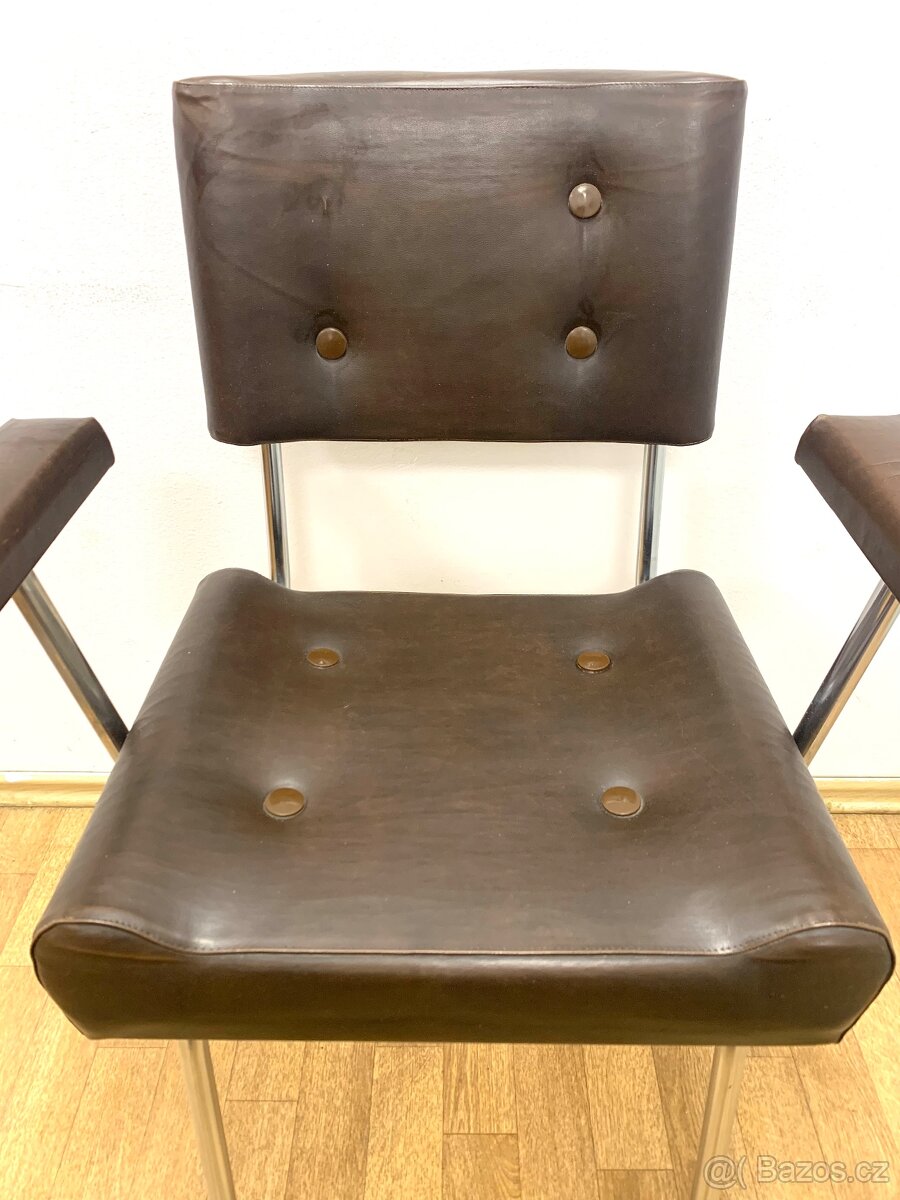 Retro židle 70. léta chrom - 9