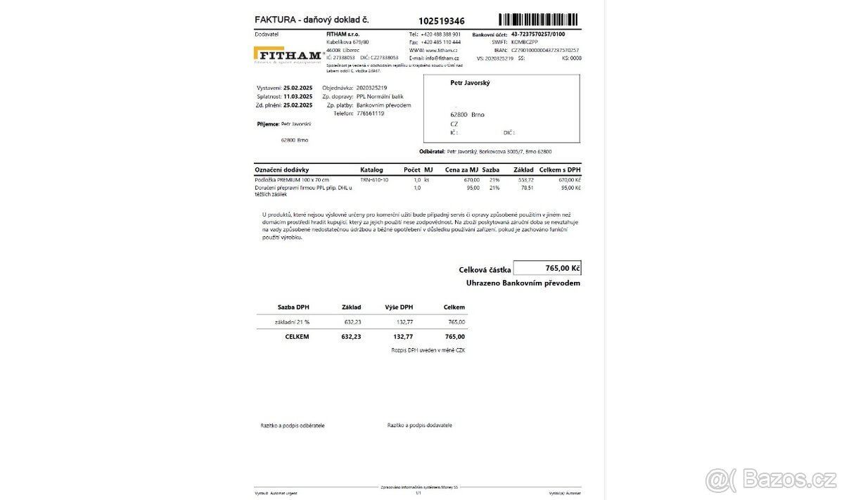 Prodám kvalitní magnetický rotoped TRINFIT VIVO B500I - 9