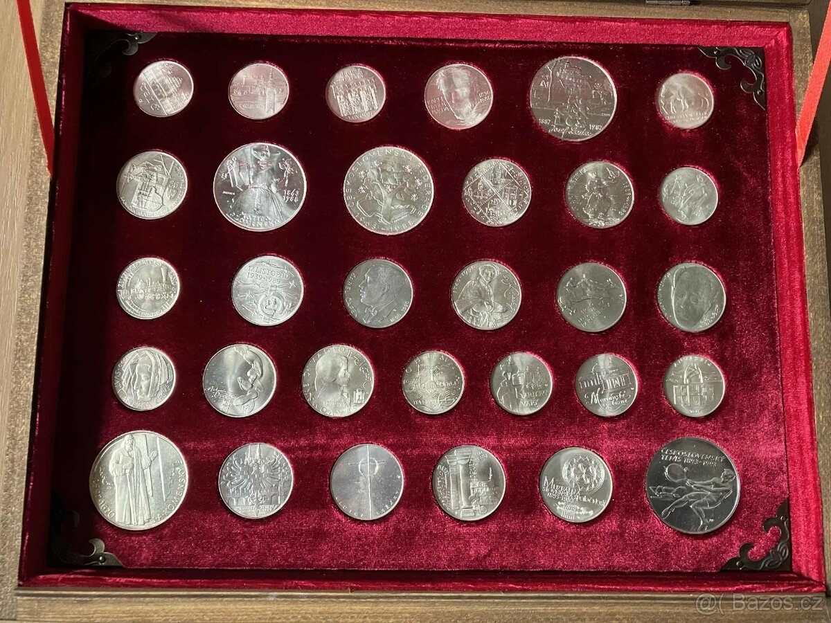 Sada komplet pamětní mince stříbro 1947-1993 Československo - 9