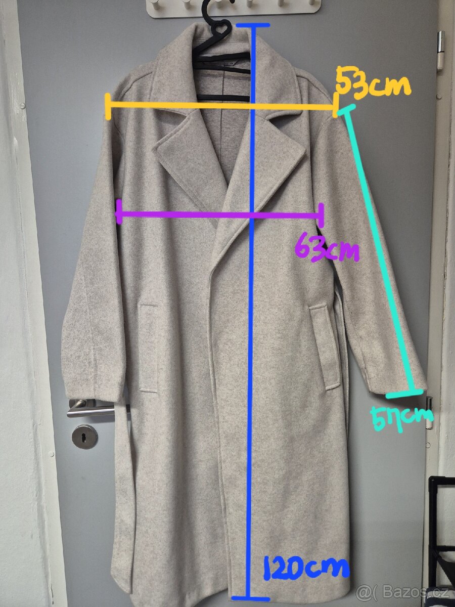 béžový dámský kabát – jako nový - 9