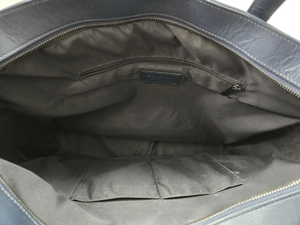 Pánská kožená taška Baldinini tmavě modrá - 9