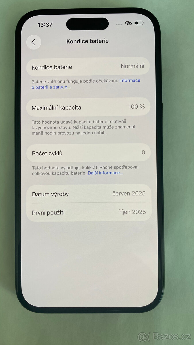 APPLE IPHONE 16 128 GB ČERNÝ,12 MĚS.ZÁRUKA,ZÁNOVNÍ,100% BAT - 9