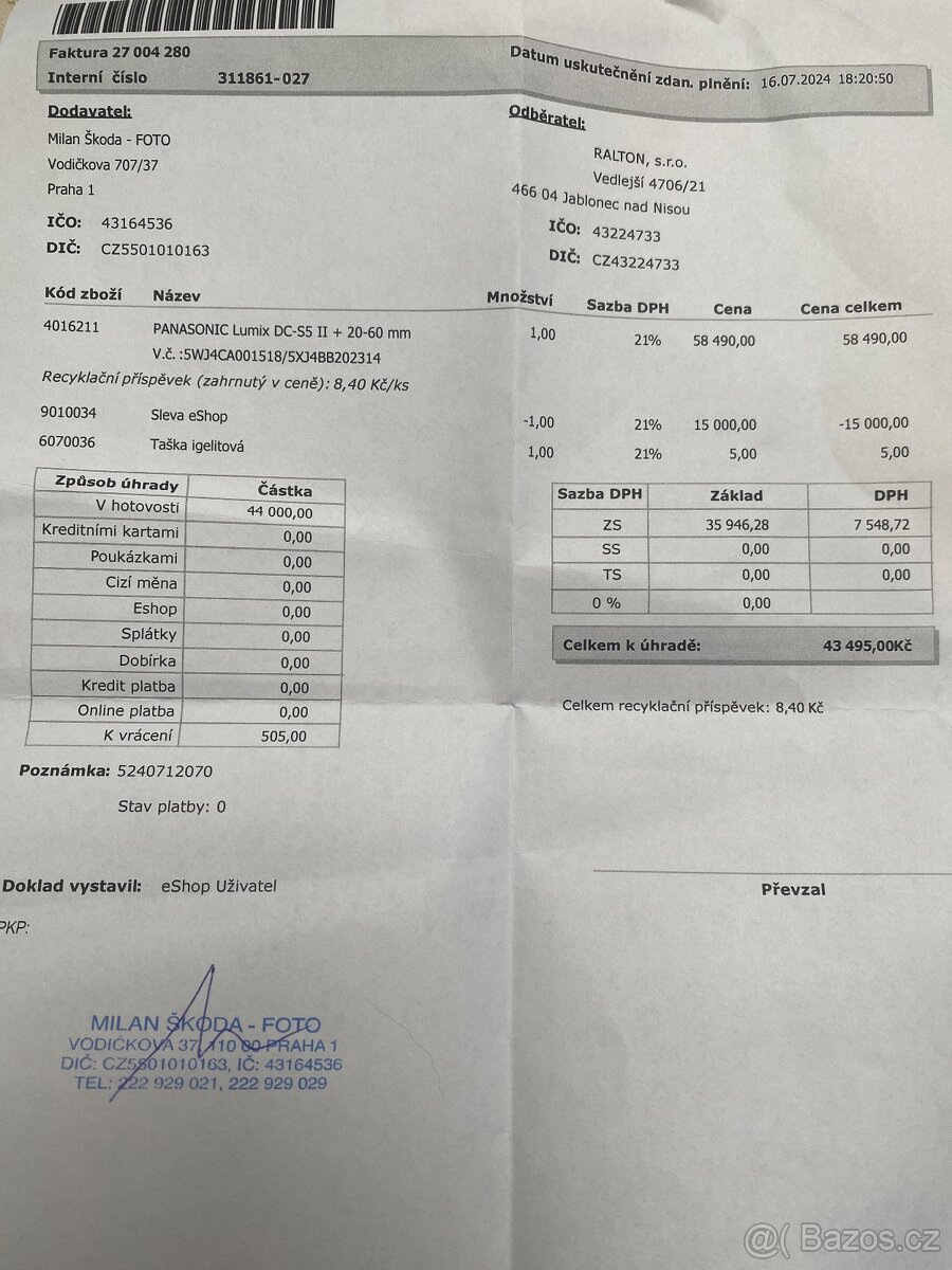 Panasonic lumix S5 II 20-60mm f3,5-5,6 - 9