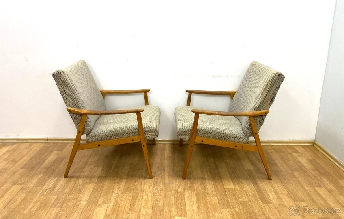 Retro křesla 60. léta Brusel - 9