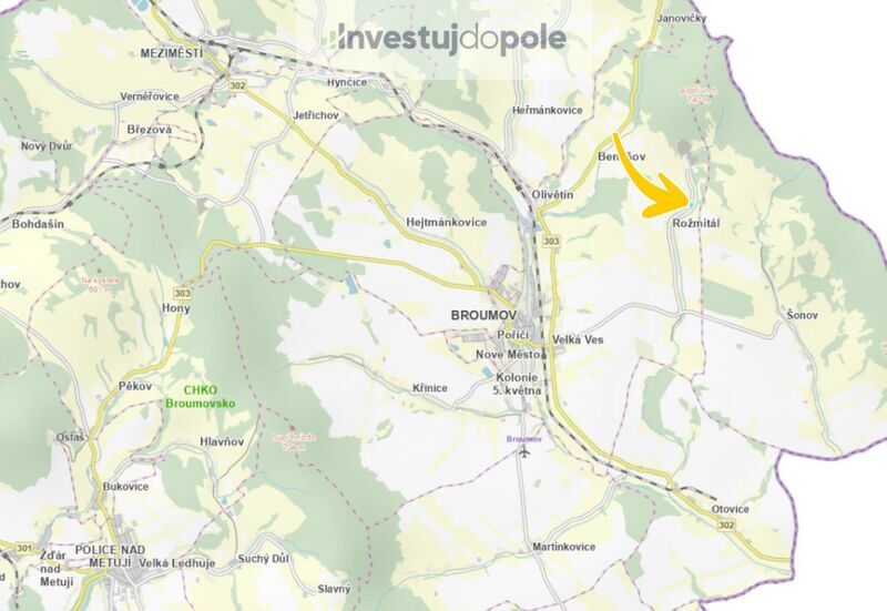Prodej stavebního pozemku v k.ú. Rožmitál - 9