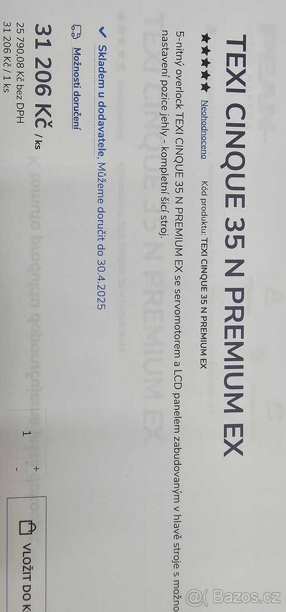 šicí stroj TEXI CINQUE 35N PREMIUM EX - 9