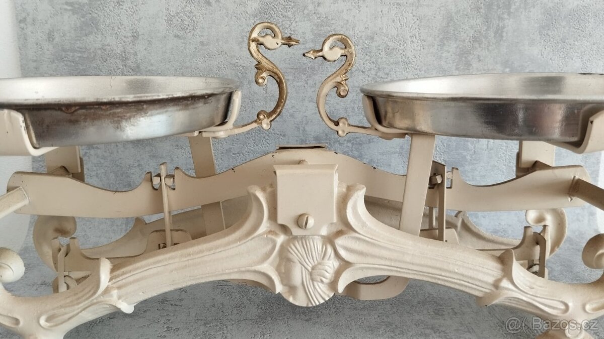 Staré 5kg dvoumiskové váhy po starší renovaci, čtetě popis - 9