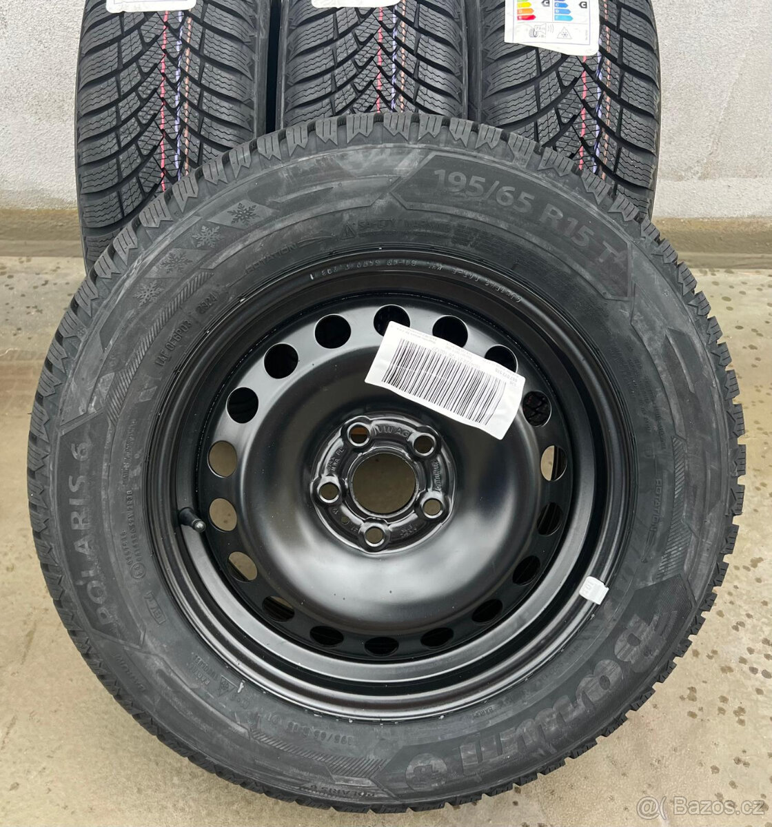 195/65R15 škoda scala 6x15 5x100 ET35 zimní pneu - 9