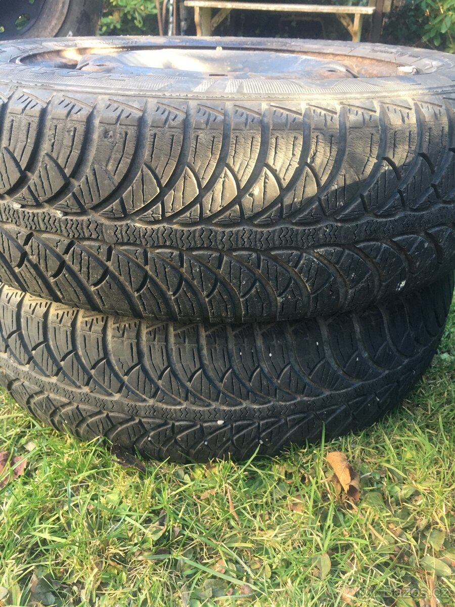 8ks Plechové disky 5x100 s pneu 165/70 R14 - 9