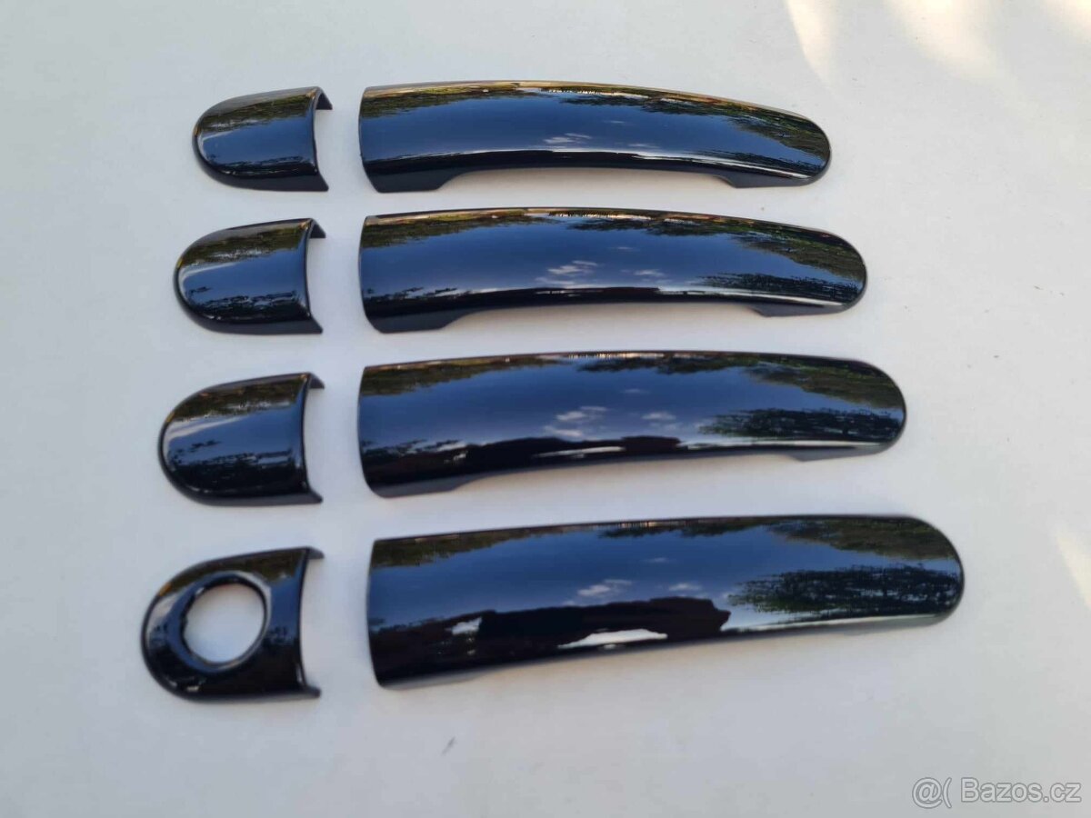 ČIERNE a KARBONOVE kľučky krytky klučiek dveri - 9