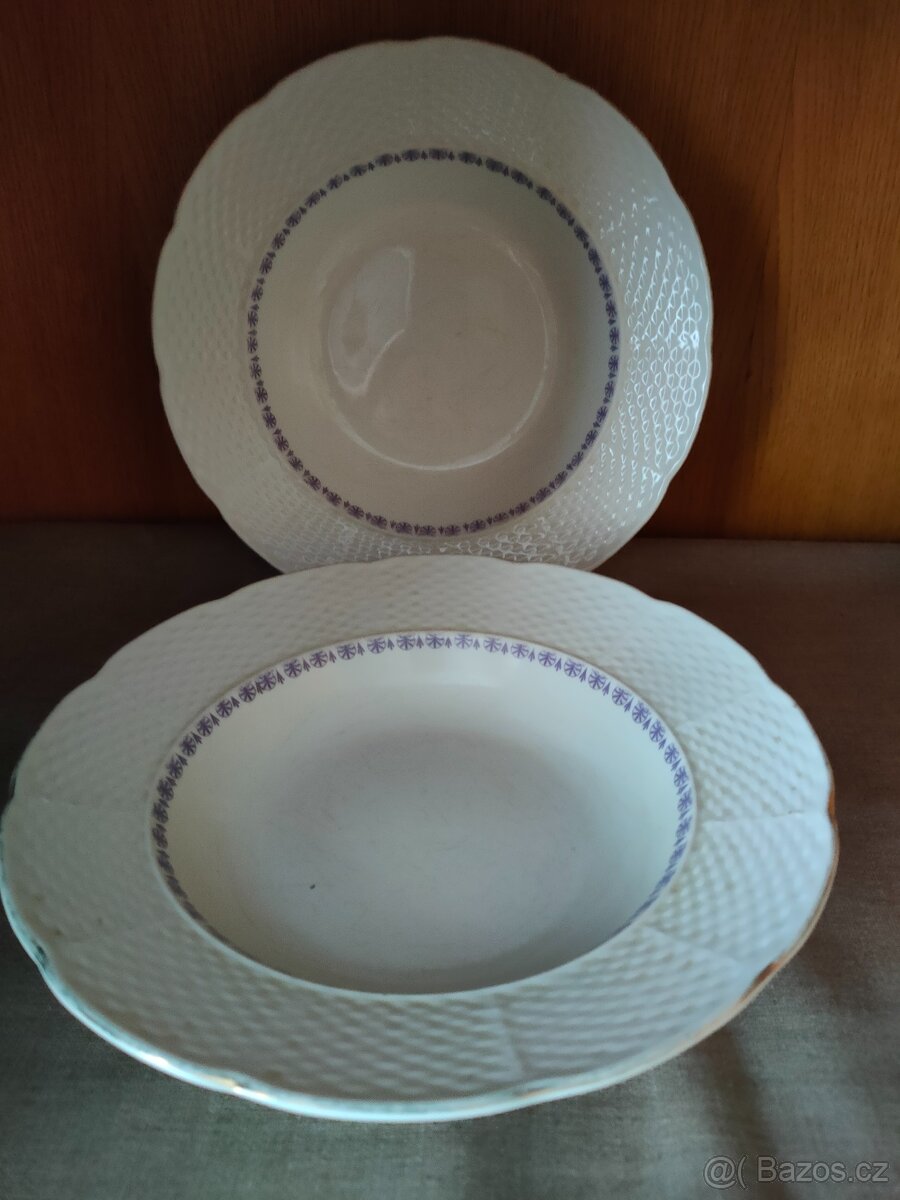 Talíře hluboké, mělké, dezertní, retro .... - 9