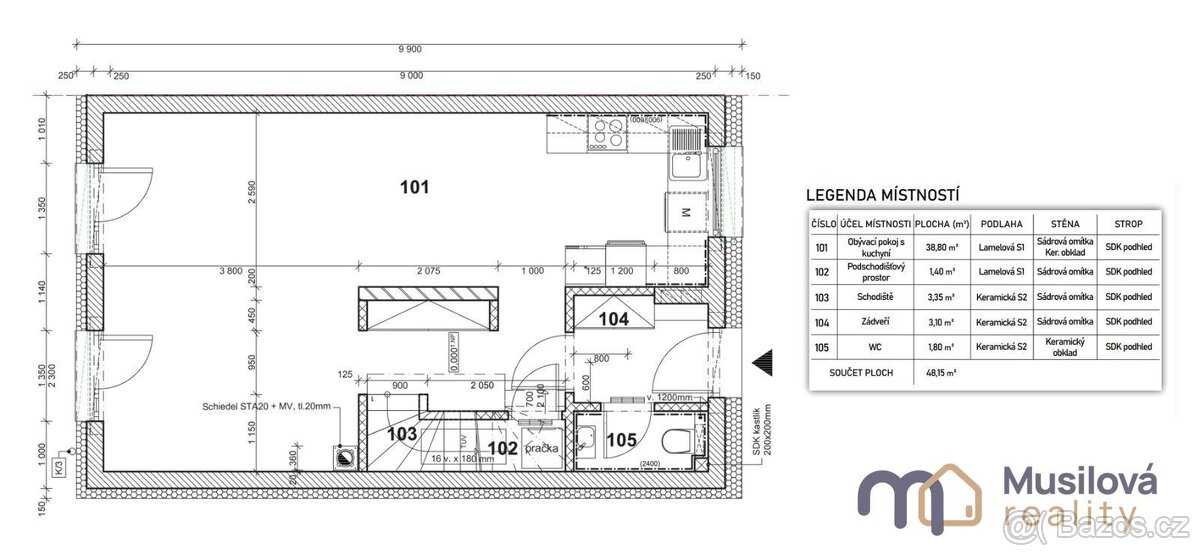 Prodej rodinného domu 91 m2, pozemek 350 m2 - 9