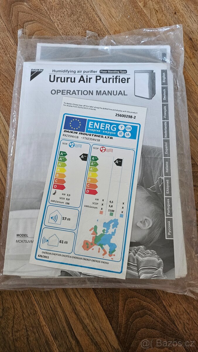 Čistička vzduchu DAIKIN Ururu MCK75J se zvlhčováním - 9