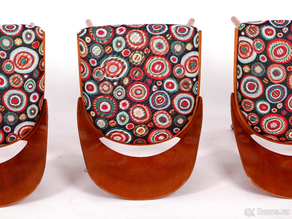 4x krásné jídelní židle TON s novým čalouněním. - 9