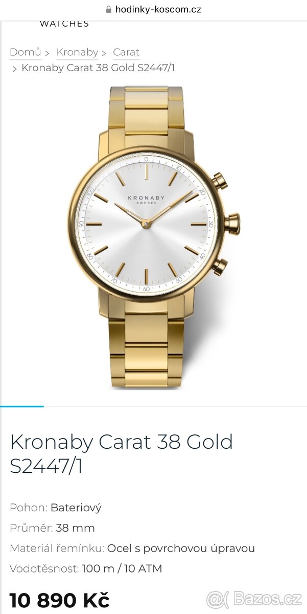 Kronaby Carat 38 Gold - 9
