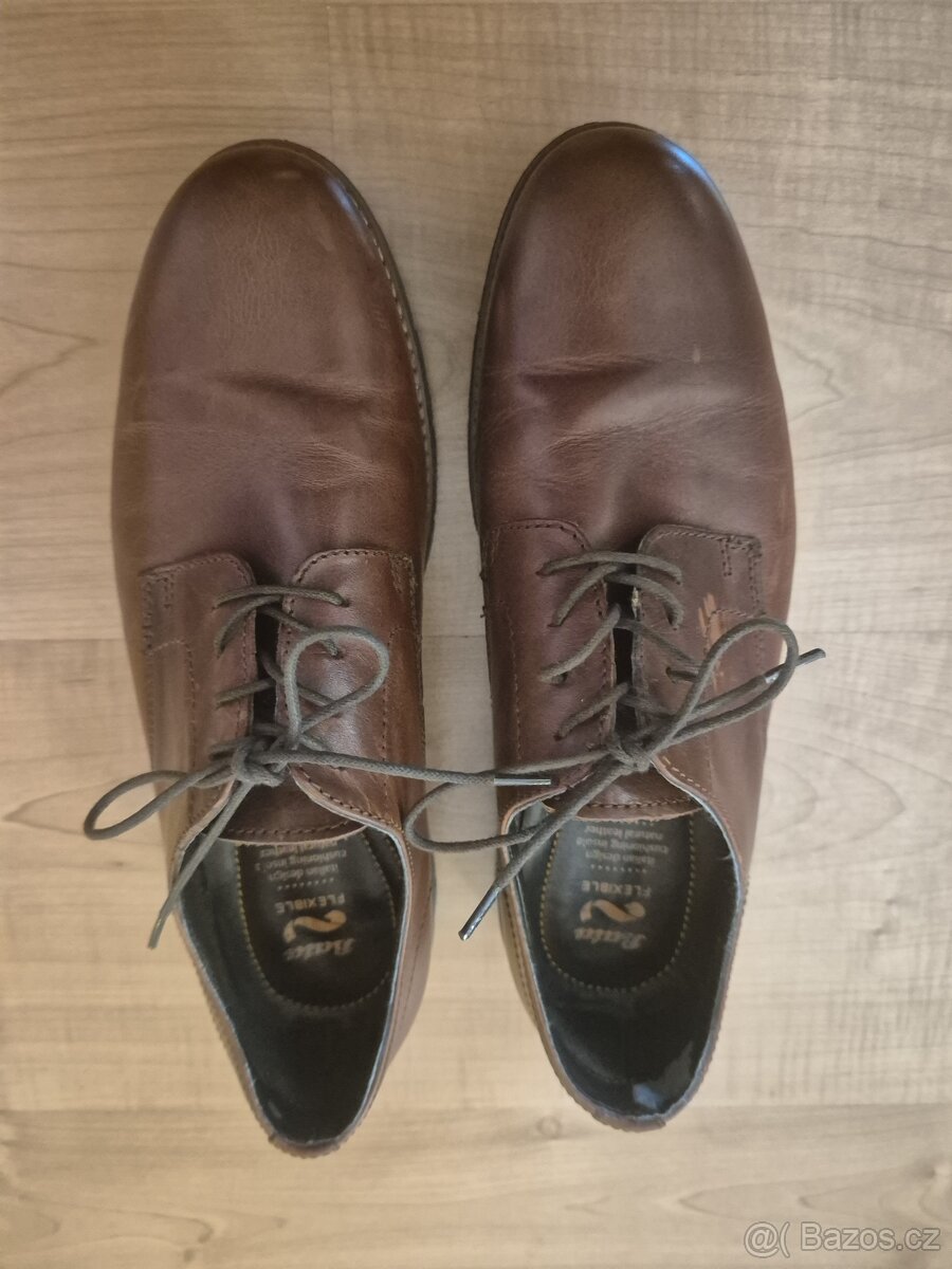 Společenské vycházkové boty pánské v.40 hnědé Baťa - 9