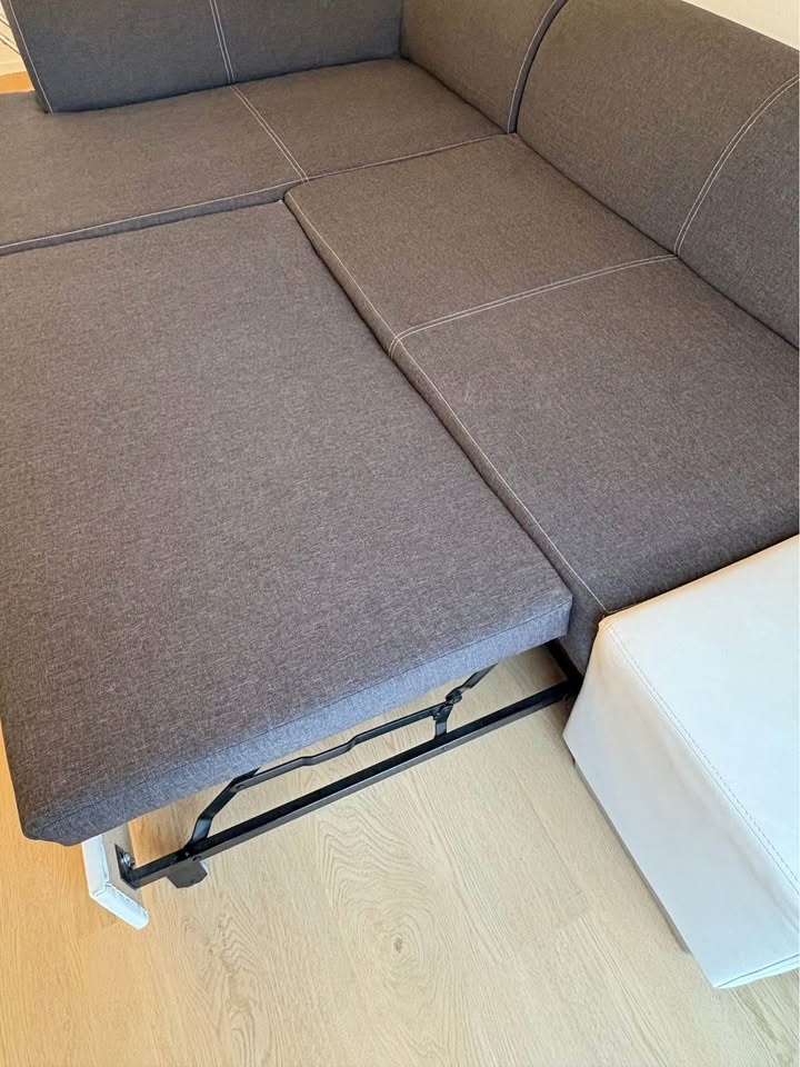 Rohová sedačka/pohovka s úložným prostorem a rozkladem na lů - 9