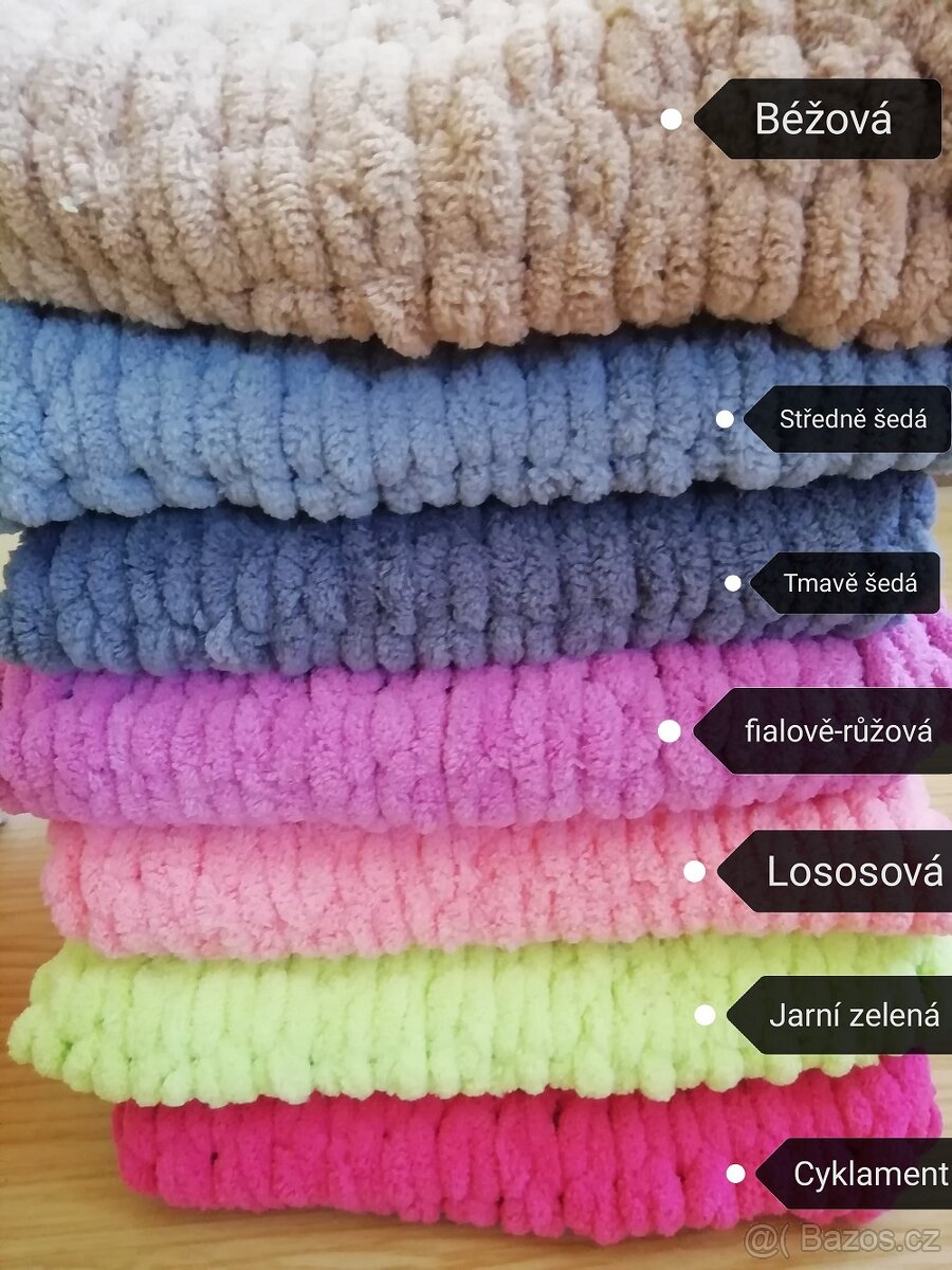 Nová měkká pletená maxi šála puffy - 9