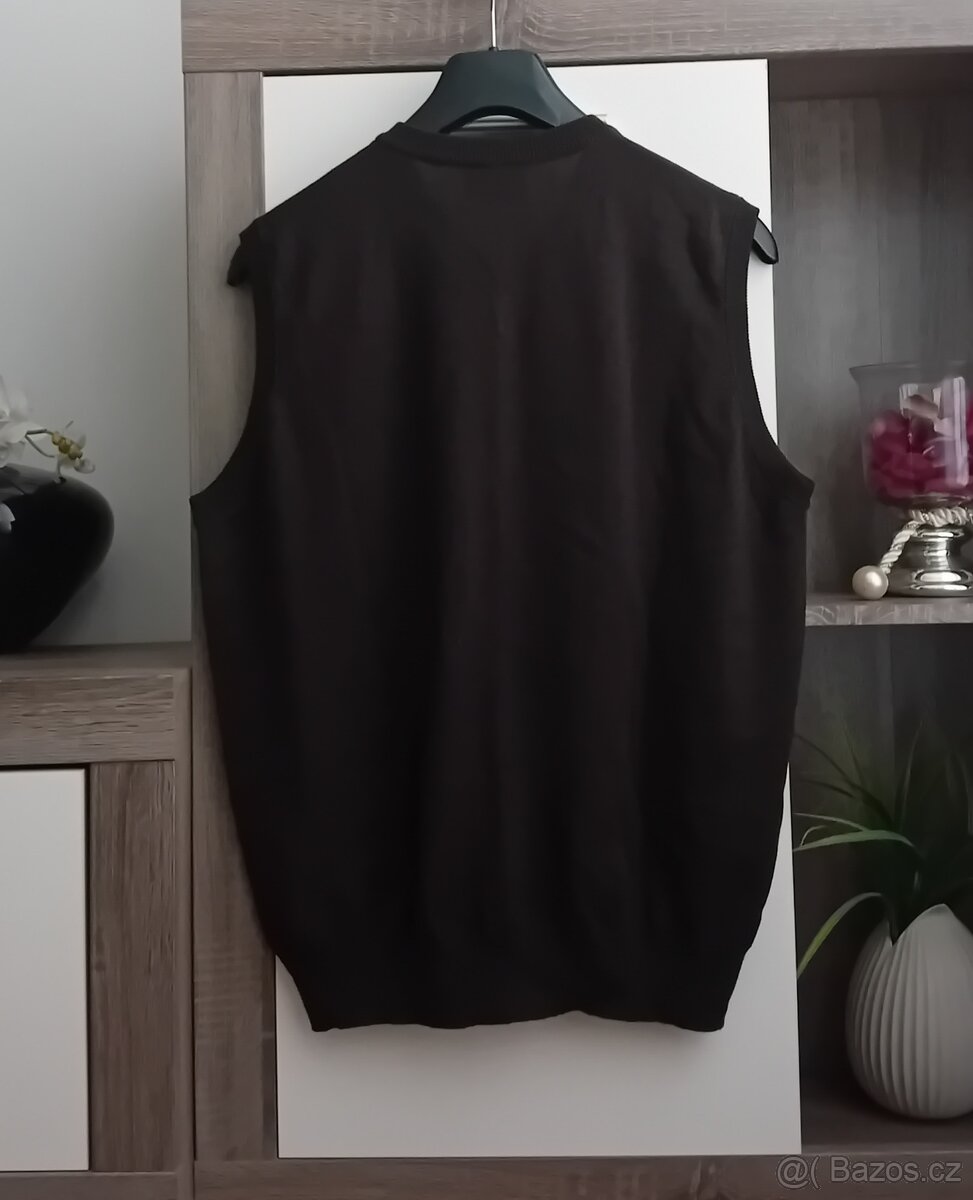 Enzo Lorenzo pánská úpletová vesta vel. L/XL vlna nová - 9