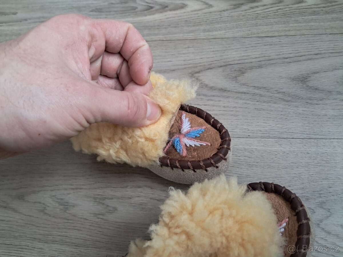 Retro dětské botičky, dřeváky - 9