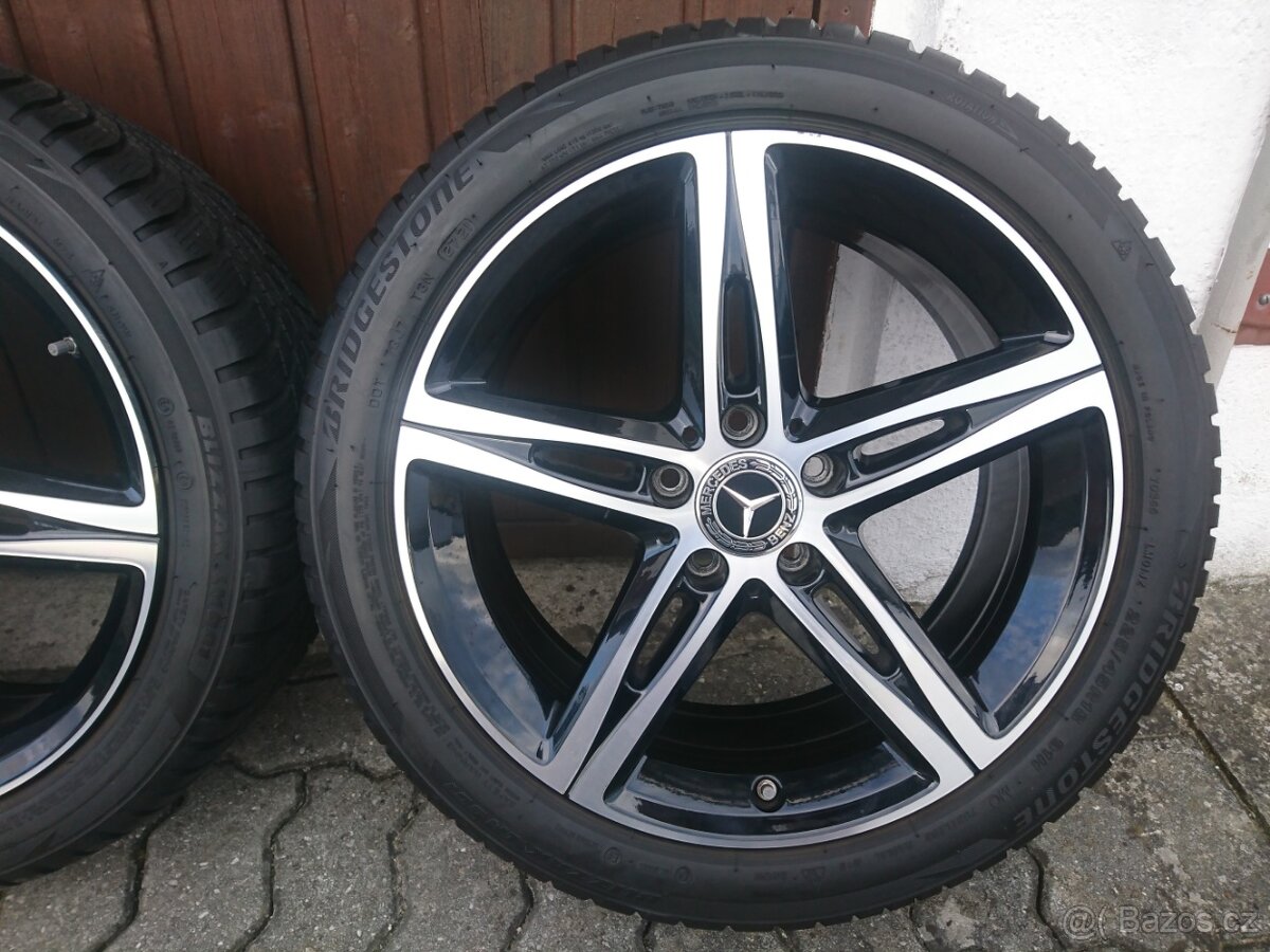 Mersedes A+B+ CLA originální alu kola 5x112 Zimní 225/45/18 - 9