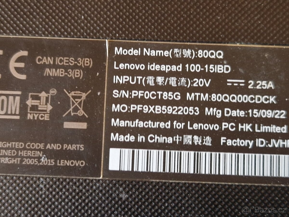 Lenovo Ideapad 100-15lbd - 9