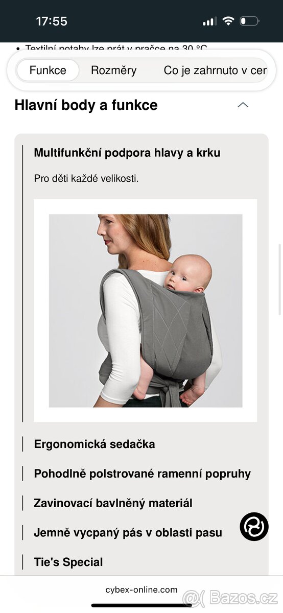 Nosítko Cybex YEMA TIE, Deep Black - 9