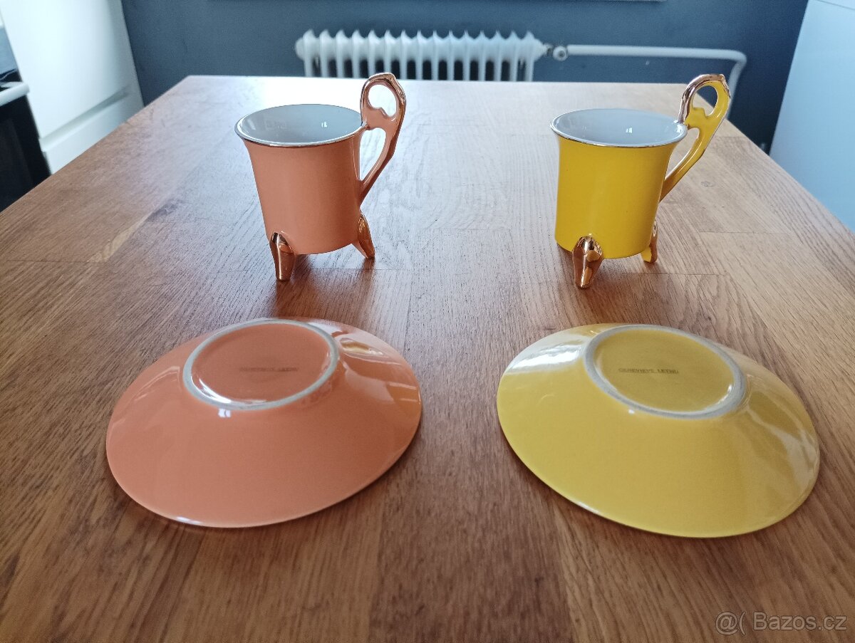 VINTAGE ESPRESSO ŠÁLKY GENEVIEVE LETHU FRANCIE - 9