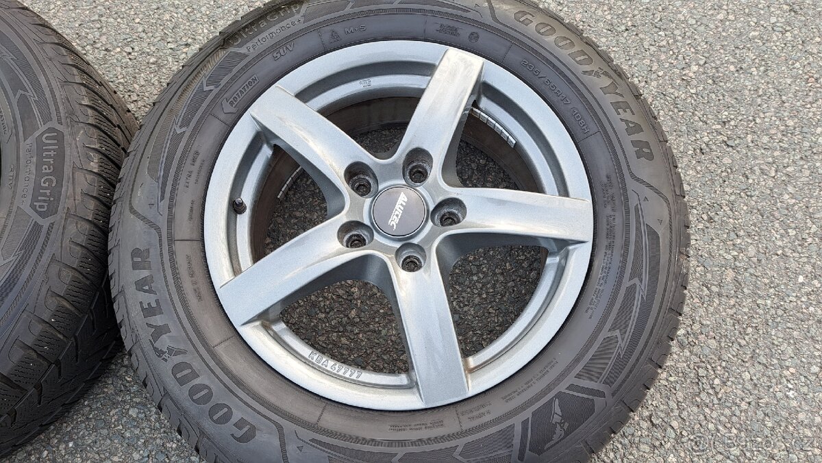 Zimní Alu sada 5x130 pneu 235/65R17 108H, snímače tlaku - 9