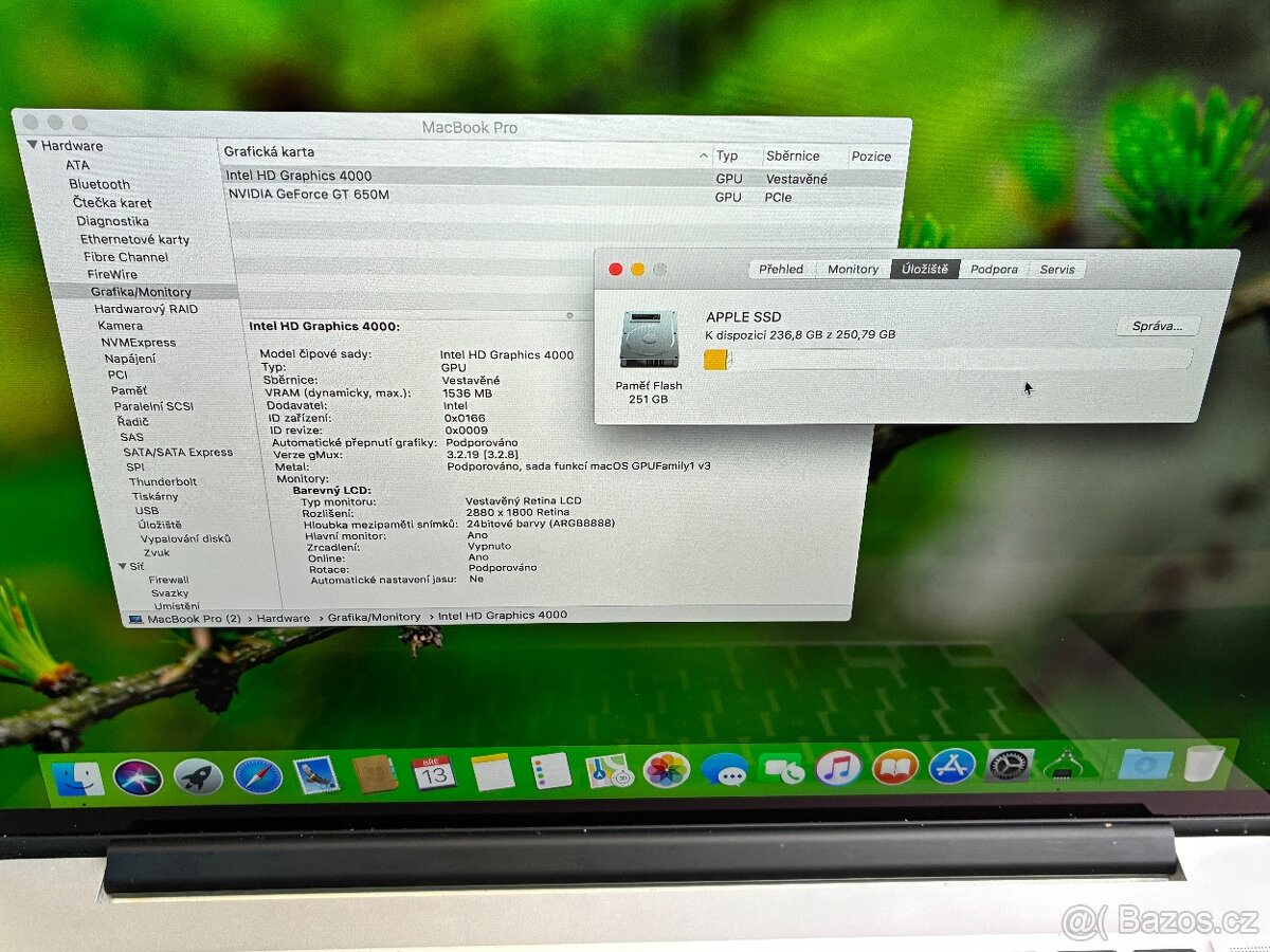 MacBook Pro 15'' 2012 / i7 / 8GB RAM / 256GB SSD - DPH - 9