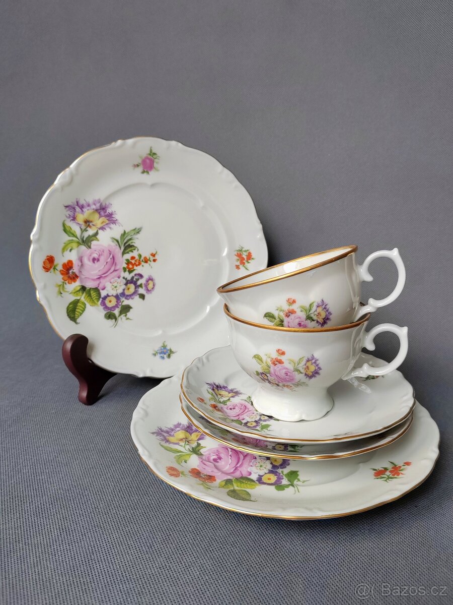 Nádherná porcelánová snídaňova sada od Lichte Porzellan - 9