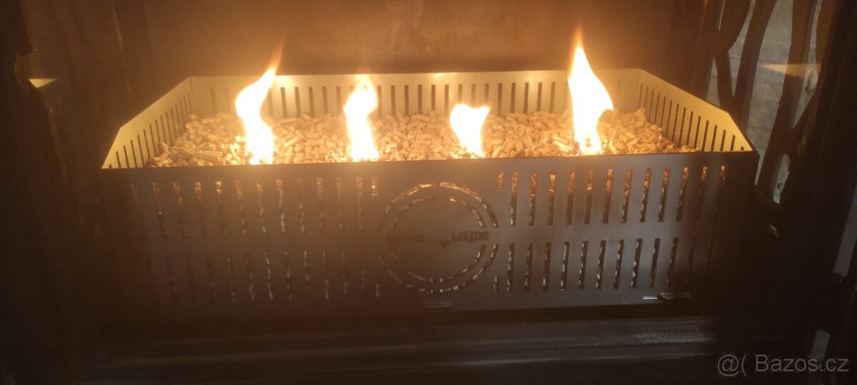 Pelety, peletky - hořák, rošt, koš do krbových kamen - 9